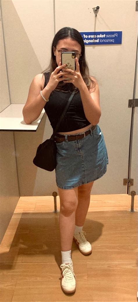 crop top, skort and onitsuka tokuten cream caramel Casual Shopping ...
