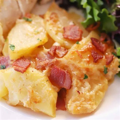 Scalloped Potatoes with Bacon and Cheese - The Carefree Kitchen