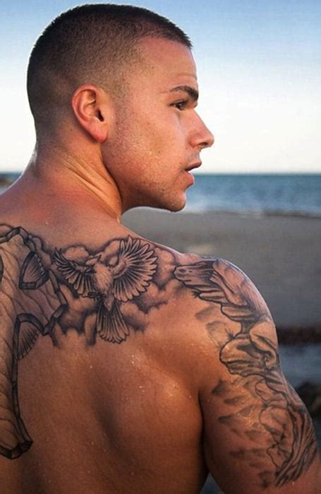 [29+] Angel Upper Back Tattoos For Men