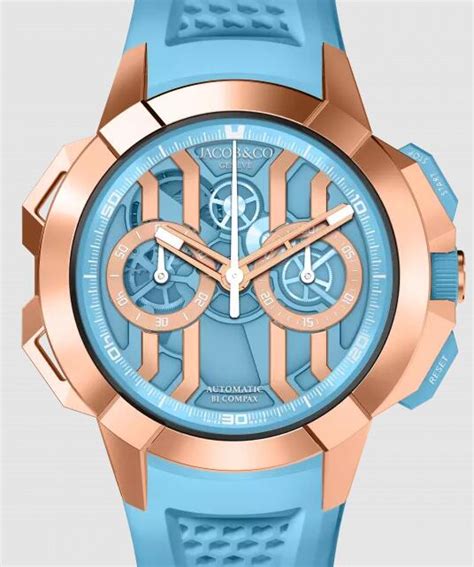 Jacob & Co. EPIC X CHRONO 44MM ROSE GOLD (LIGHT BLUE) Watch Replica ...