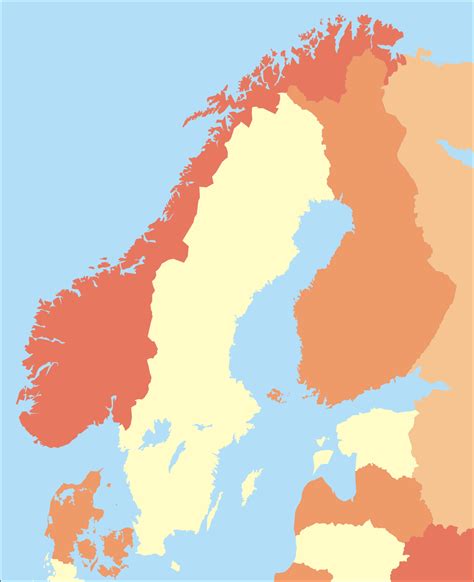 Free Printable Maps of Scandinavia