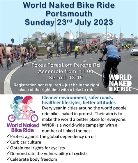 WNBR London on Twitter: "World Naked Bike Ride Portsmouth Sunday 23rd