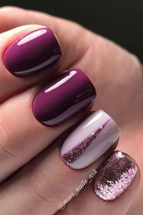 Фиолетовый яркий маникюр | Purple nails, Stylish nails, Fall gel nails