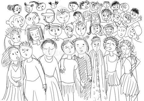 Coro dei bambini illustrazione di stock. Illustrazione di gruppo - 2735280