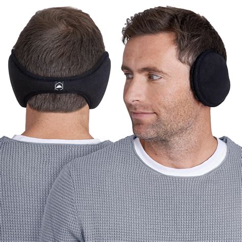 ear muffs  men fabseasons black headwear faux fur ear muffs ear
