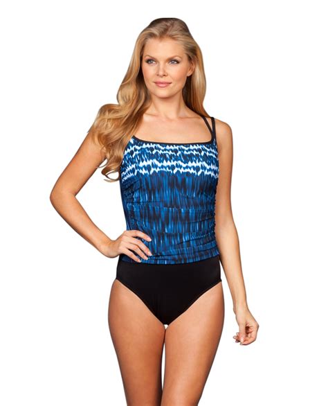 Miraclesuit Indigo Go D-Cup Fauxkini One Piece Swimsuit - Dtcoutlet