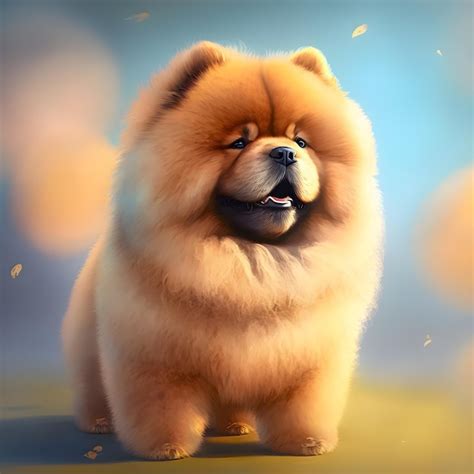 Premium Photo | Super cute chow chow in the style of pixar cartoon ...