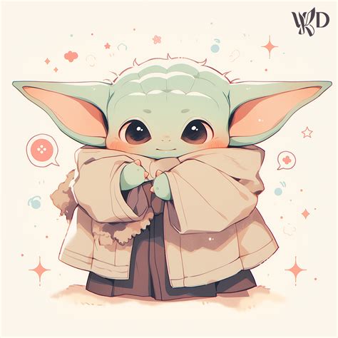 Draw Grogu tutorial DA badget by WickedD-S on DeviantArt