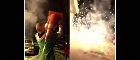 Fireworks Explode Right Next To A Man In Terrifying Video | The Daily ...