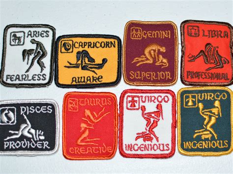 Sexual Position Zodiac Astrology Vintage Sew-on Embroidered Patch Aries