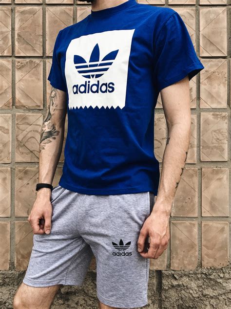 Купить Летний комплект мужской ADIDAS, адидас | Robishop.com.ua – 549073166