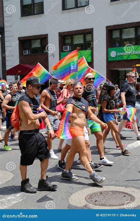 LGBT Pride Parade Participants in New York City Editorial Image - Image ...