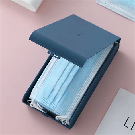 Face Masks Container Mask Storage Box Disinfection Portable Mask Holder ...