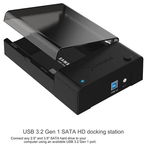 Докинг станция, ракова кутия за външен HDD/SSD, 2,5-3,5 инча, SATA ...