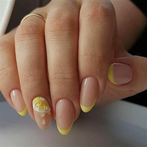 Создаем весеннее настроение на ногтях! | Yellow nails, Lemon nails ...