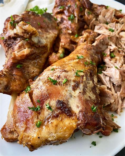 Slow Cooker Turkey Legs + VIDEO - Fit Slow Cooker Queen