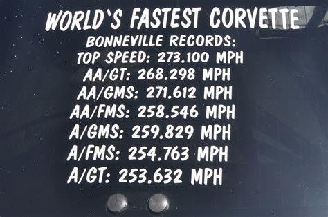 Corvette Speed Records