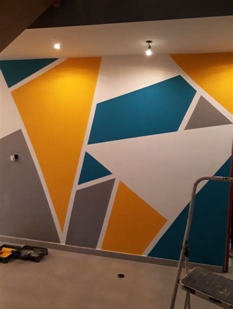 Top 100 Geometric Wall Painting Designs 2022 | Geometric Accent Wall ...
