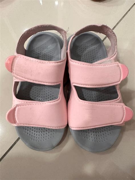 Adidas sandal shoes girl pink, Babies & Kids, Babies & Kids Fashion on ...