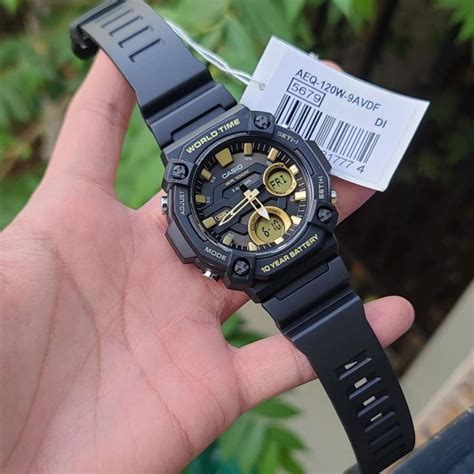 (100% Original) Casio AEQ-120W-9A Quartz Analog Digital 10 Year Battery ...