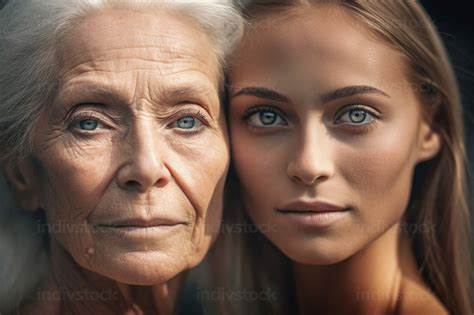 Free Download - comparison between old and young, close up of the face ...