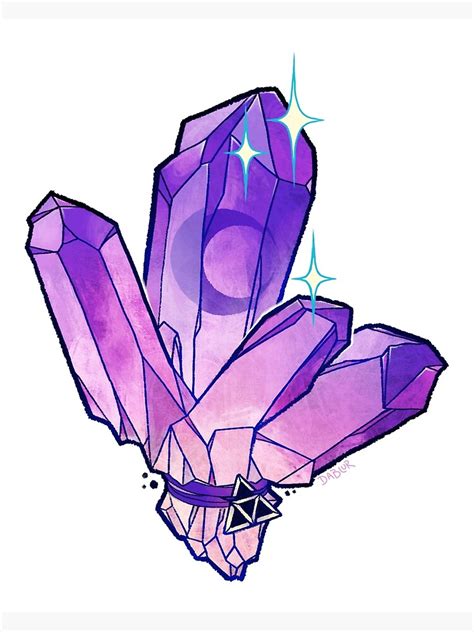 "Amethyst Dark Crystal" Art Print for Sale by DablurArt | Redbubble