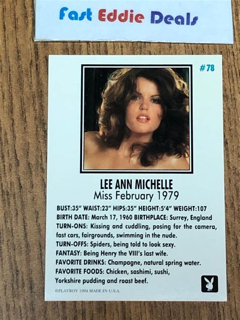 PLAYBOY 1994 LEE ANN MICHELLE COLLECTOR CARD 78 MISS FEBRUARY 1979 NEAR