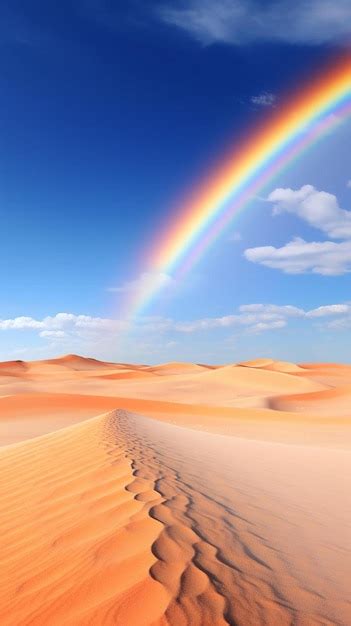 Premium AI Image | a rainbow in the desert