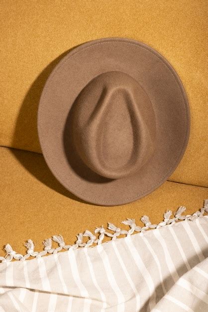 Free Photo | Fedora hat in studio still life