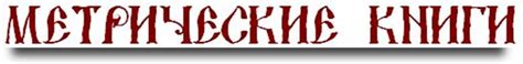 Метрические книги