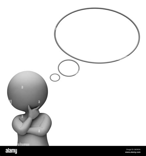 thought rendering black  white stock  images alamy