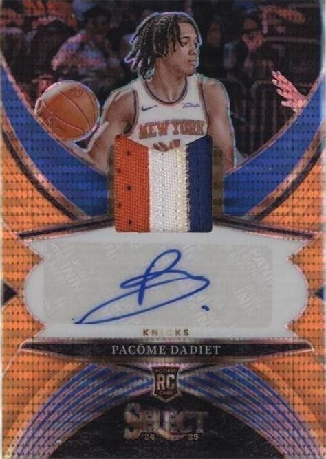 panini select rookie jersey autographs pacome dadiet rja dad