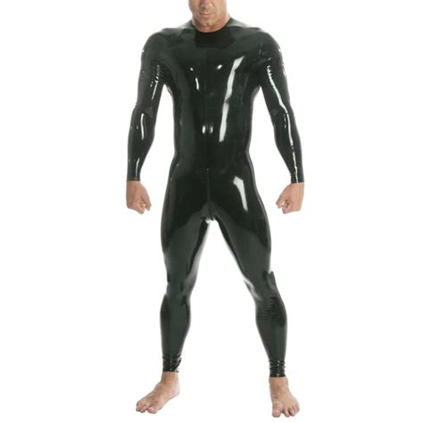 Shoulder Entry Latex Catsuit Sexy Latex Rubber Jumpsuit Latex Tight ...