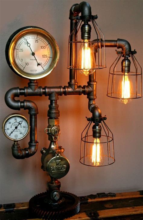 Wild Steampunk Light | Industrial Style Lamp with Gauges