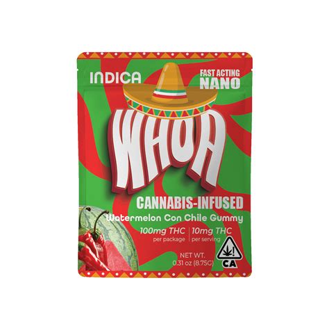 WHOA Watermelon Con Chile Gummy - Bite (100mg) - Whoa