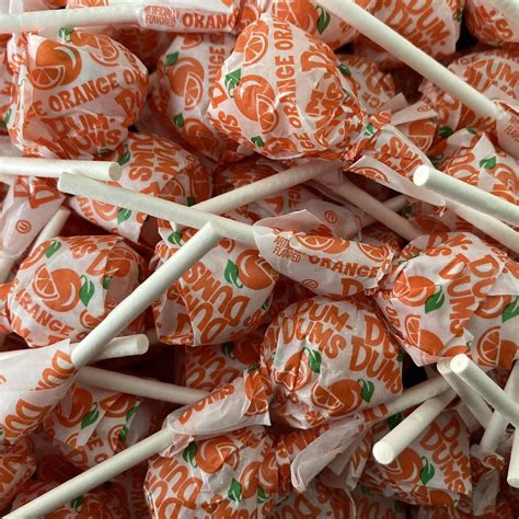 Orange Dum Dums - VillageCandyShop.com