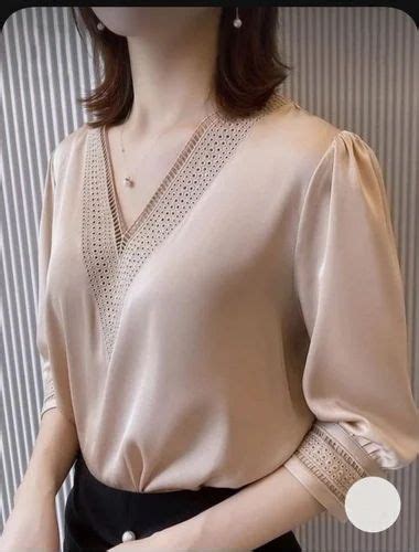 cream color solid  gsm georgette women top  sleeve