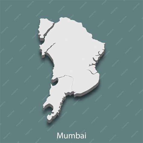 Premium Vector | 3d isometric map of mumbai is a city of india
