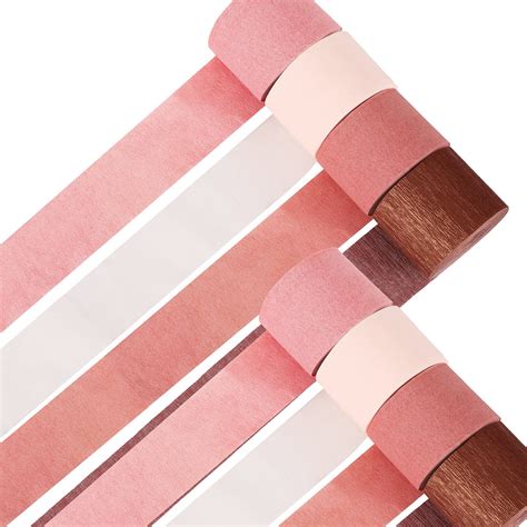 Buy 8 Rolls 656 Feet Rose Gold Crepe Paper Streamers 4 Colors Rose ...