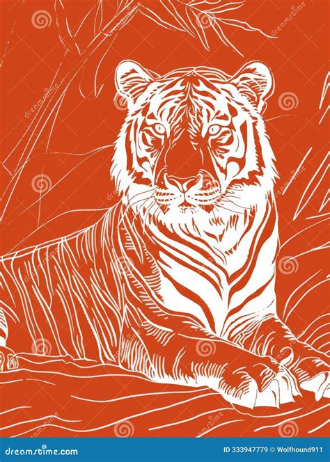 Tiger - Crouching Royalty-Free Stock Photo | CartoonDealer.com #12482223
