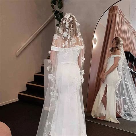 Фата свадебная длинная с жемчугом | AliExpress