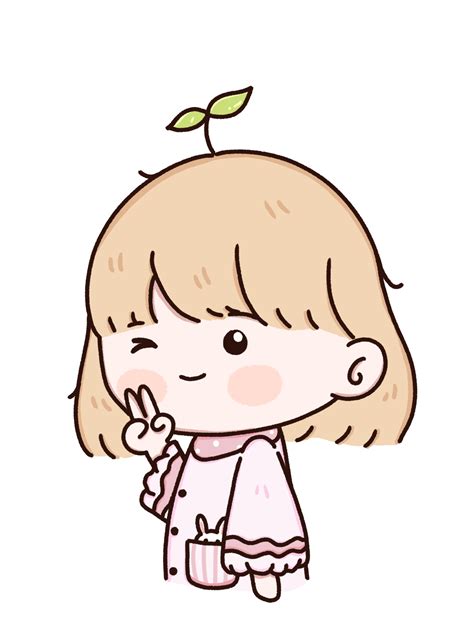 Cute girl cartoon character 20009410 PNG
