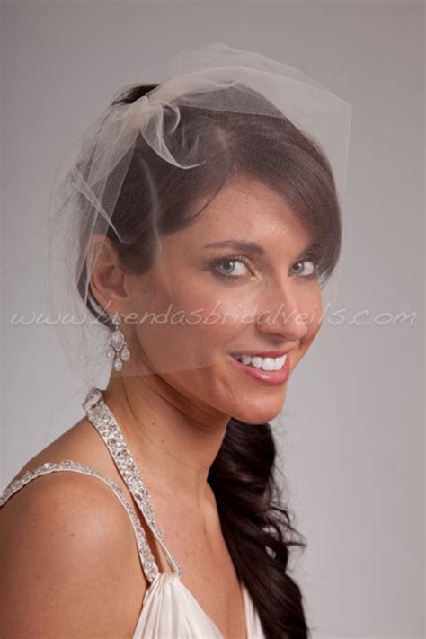 Tulle Birdcage Veil, 11" Tulle Blusher, Bridal Veil, Wedding Veil - Etsy