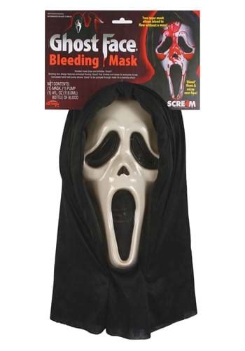 Ghost Face Bleeding Mask for Adults | Horror Movie Accessories