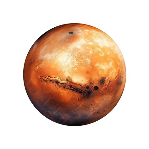 Premium AI Image | mars planet on white background