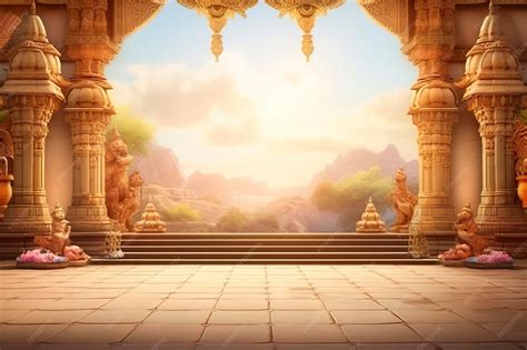hindu background  copy space premium ai generated image