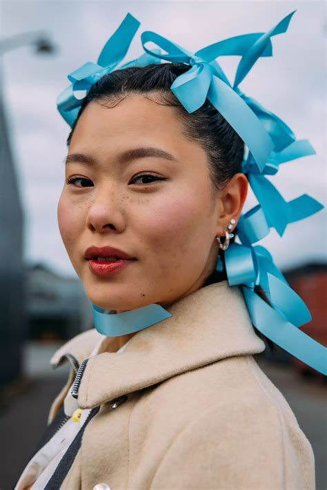 Elsa Hosk just tapped the hottest hair trend of 2024: Hair bows - Vogue