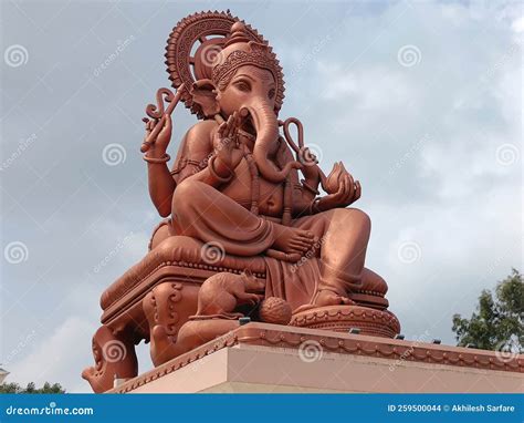 portrait view  beautiful  large idol  hindu god ganpati