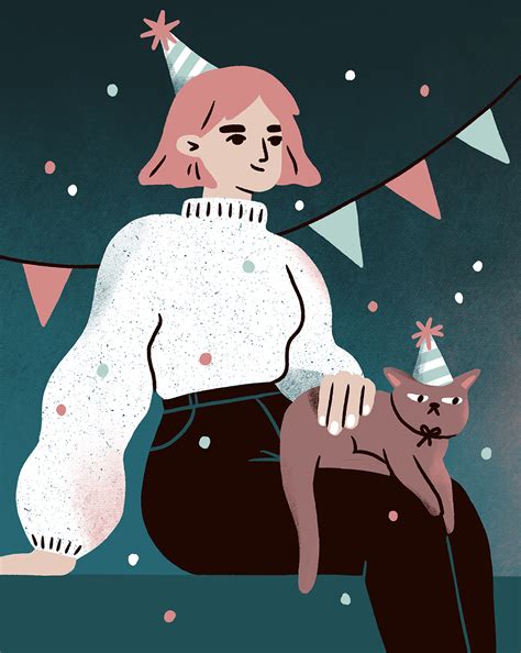 Grumpy Birthday Cat by Sasha Kolesnik on Dribbble