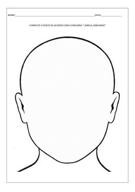 Partes Do Rosto Para Imprimir Educação Infantil - Atividade Partes Do Rosto Educação Infantil - FDPLEARN